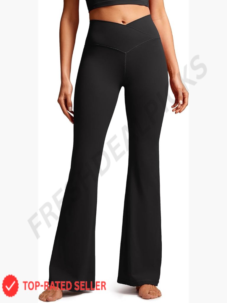 Butterluxe Crossover Flare Leggings High Waist Bootcut Yoga Pants